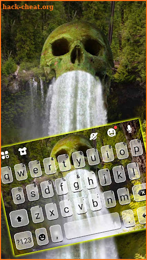 Skull Waterfall Live Keyboard Background screenshot