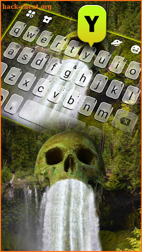 Skull Waterfall Live Keyboard Background screenshot