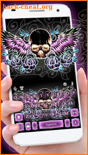 Skull Wing Tattoo Keyboard Theme screenshot