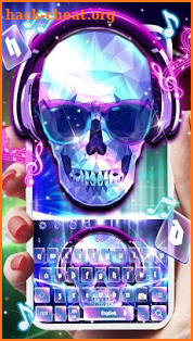 Skullcap DJ keyboard Theme screenshot