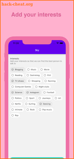 Sky — Anonymous Chat screenshot