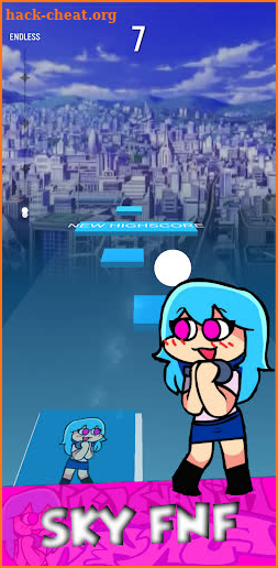 Sky FNF Funny Tiles Hop Music Game screenshot