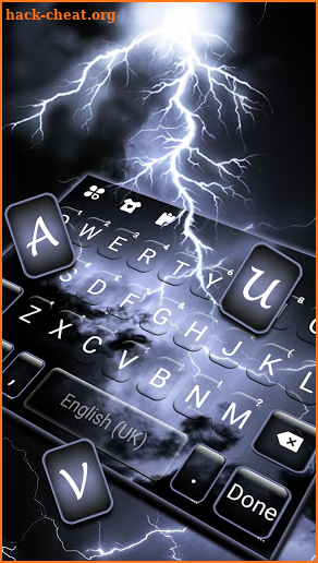 Sky Lightning Keyboard Background screenshot