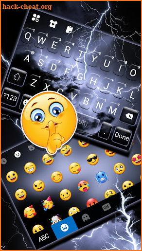 Sky Lightning Keyboard Background screenshot