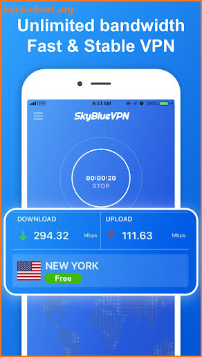 SkyBlueVPN: Free VPN Proxy & Secure Ad Blocker screenshot