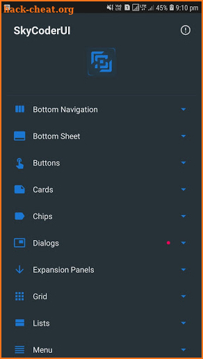 SkyCoderUI - Android Material Design UI Kit screenshot
