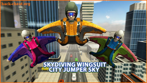 Skydiving  Wingsuit  City  Jumper  Sky screenshot