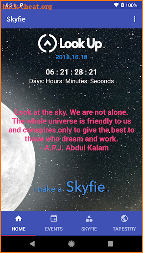 Skyfie screenshot