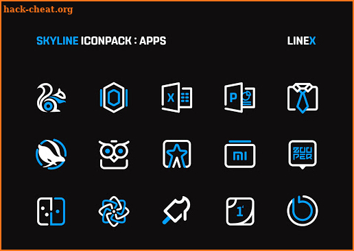 SkyLine Icon Pack : LineX Blue Edition screenshot