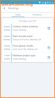 Skype for Business for Android screenshot