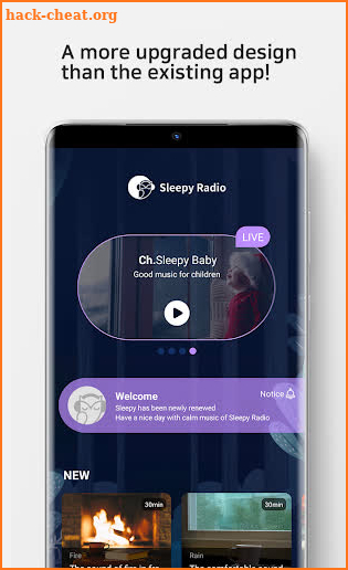 Sleep sounds and calm sleep music - Sleepy Radio screenshot