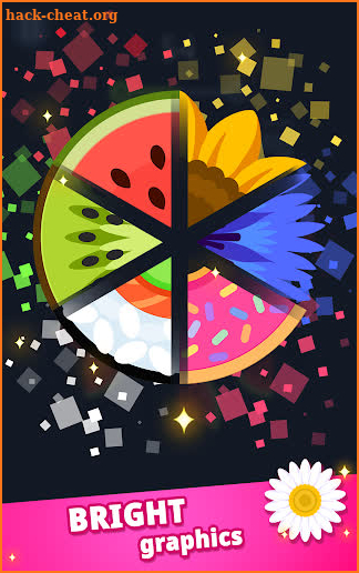Slices! Fruit pieces! Circle puzzles game! screenshot