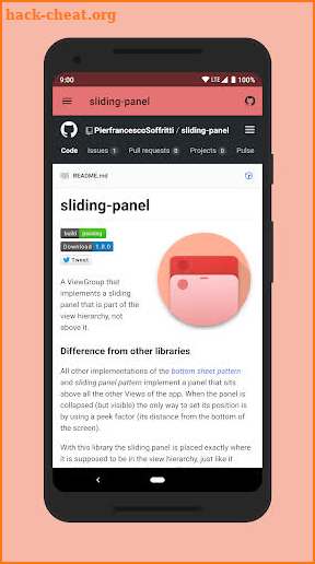 sliding-panel screenshot