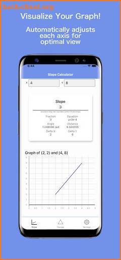 Slope Calculator & Triangle So screenshot