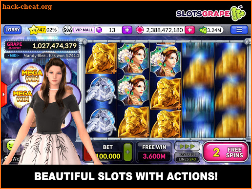 SLOTS GRAPE - Free Slots and Table Games screenshot