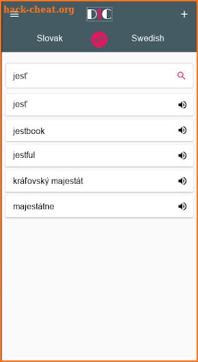 Slovak - Swedish Dictionary (Dic1) screenshot