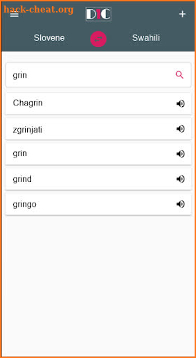 Slovene - Swahili Dictionary (Dic1) screenshot
