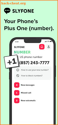 SLYFONE Virtual Mobile Number screenshot