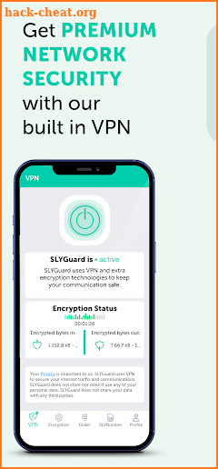 SLYGuard privacy guaranteed screenshot
