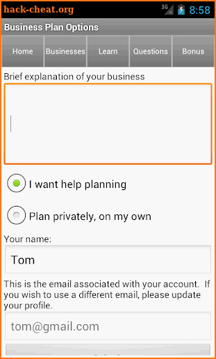 Small Business Coach & Plan screenshot
