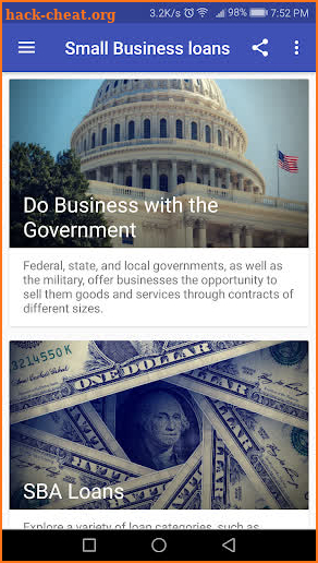 Small Business Loans screenshot
