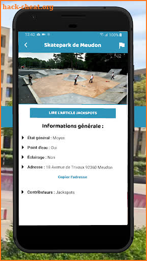 Smap, the map of all skateparks screenshot