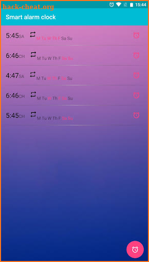 Smart alarm clock screenshot