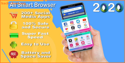 Smart Browser :- All social media and shopping app screenshot