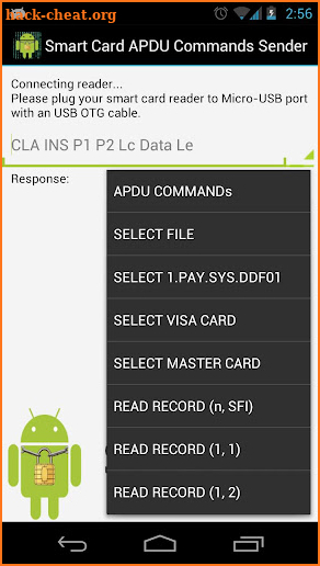 Smart Card APDU Command Sender screenshot