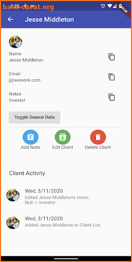 Smart Client List – Client Organizer App screenshot