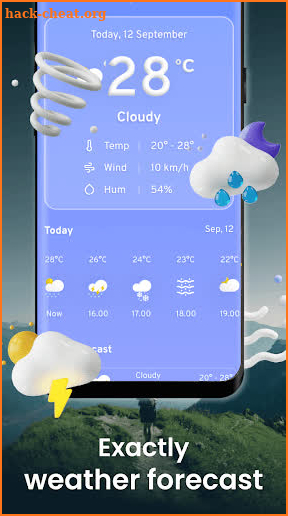 Smart compass app: weather forecast, GPS location screenshot