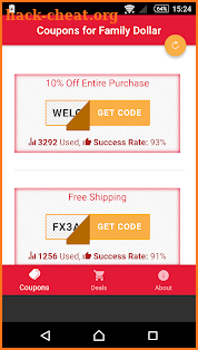 smart coupon family dollar screenshot
