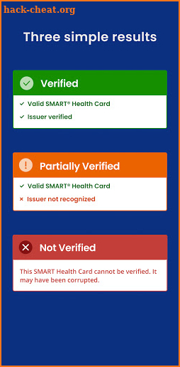 SMART Health Card Verifier screenshot