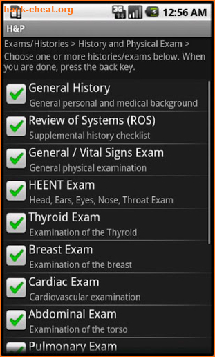 Smart Medical Apps H&P Pro Key screenshot