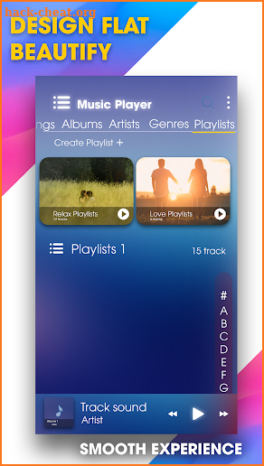 Smart Music Player style Samsung screenshot