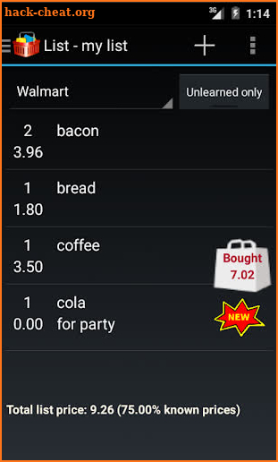 Smart Shopping List (Lic) screenshot