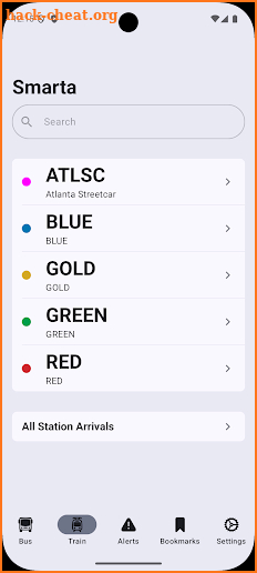 Smarta - transit info screenshot