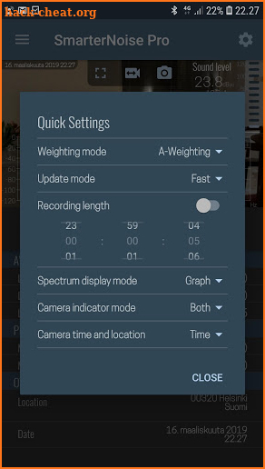 SmarterNoise Pro - sound meter analyser recorder screenshot