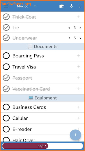 SmartPack - Bag packing list for travel screenshot