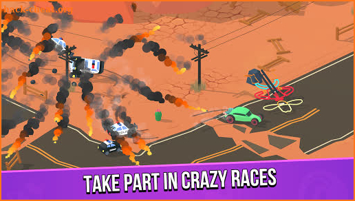 Smash racing: drive from cops, make an epic crash! screenshot