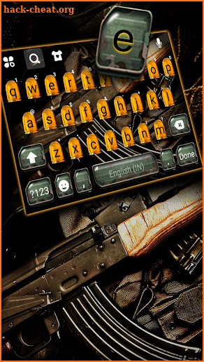 SMG Gun Bullets Keyboard Background screenshot