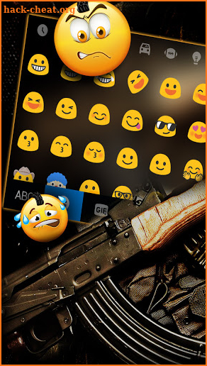 SMG Gun Bullets Keyboard Background screenshot