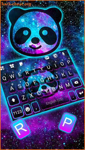 Smile Galaxy Panda Keyboard Background screenshot