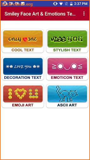 Smiley Face Art & Emotions Text Fonts Word Arts screenshot