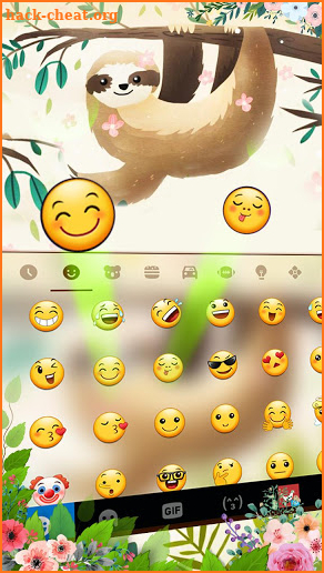 Smiling Sloth Keyboard Theme screenshot