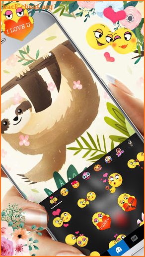 Smiling Sloth Keyboard Theme screenshot