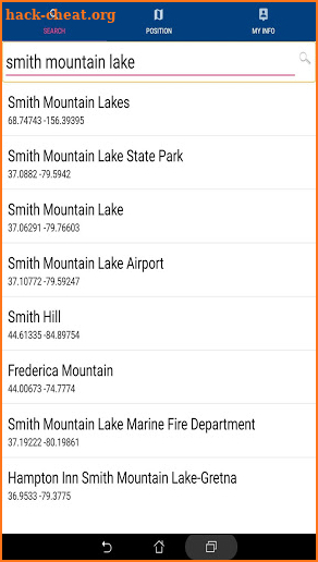 Smith Mountain Lake GPS Fishing Chart screenshot