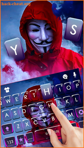 Smoke Anonymous Keyboard Background screenshot