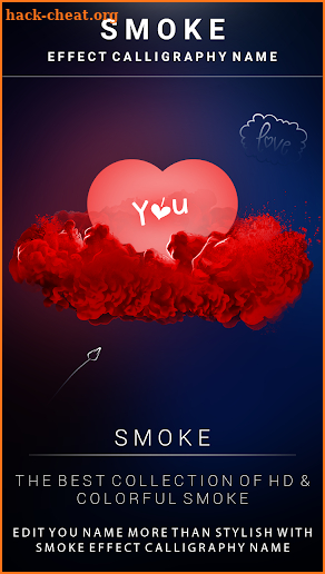 Smoke Effect Calligraphy Name : Focus Filter Maker screenshot