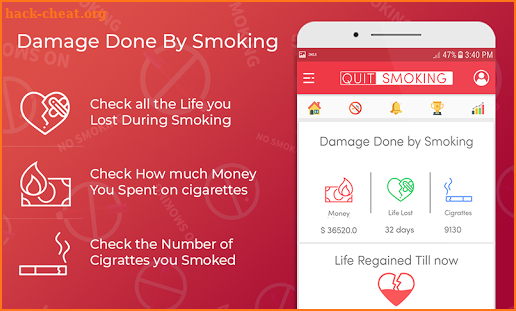 Smoke Free: Stop, Quit, No Smoking - Quit Tracker screenshot